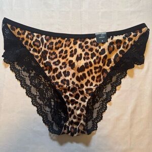 Torrid Curve NWT Brown and Black Leopard Lace Hipster Panties Size 0